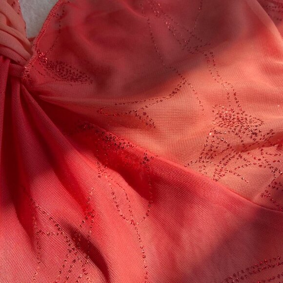00s Draped Pink Formal Dress (M) - Picture 3 of 6